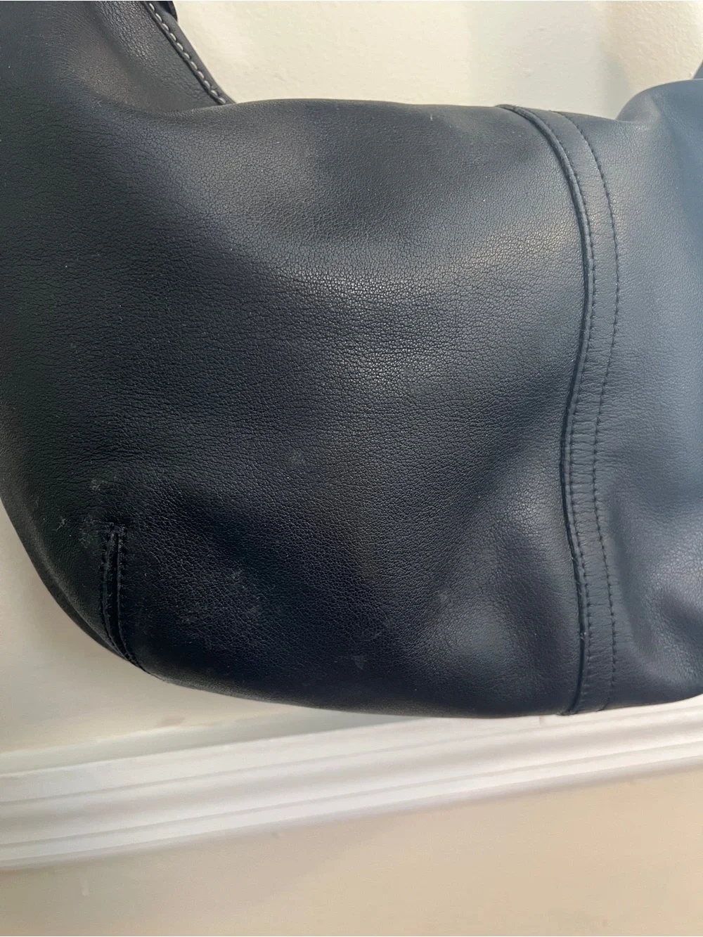 Vintage Coach Black Leather Ergo Hobo Shoulder Bag